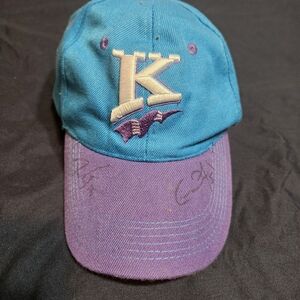 Teal and Purple Cap with K Logo
